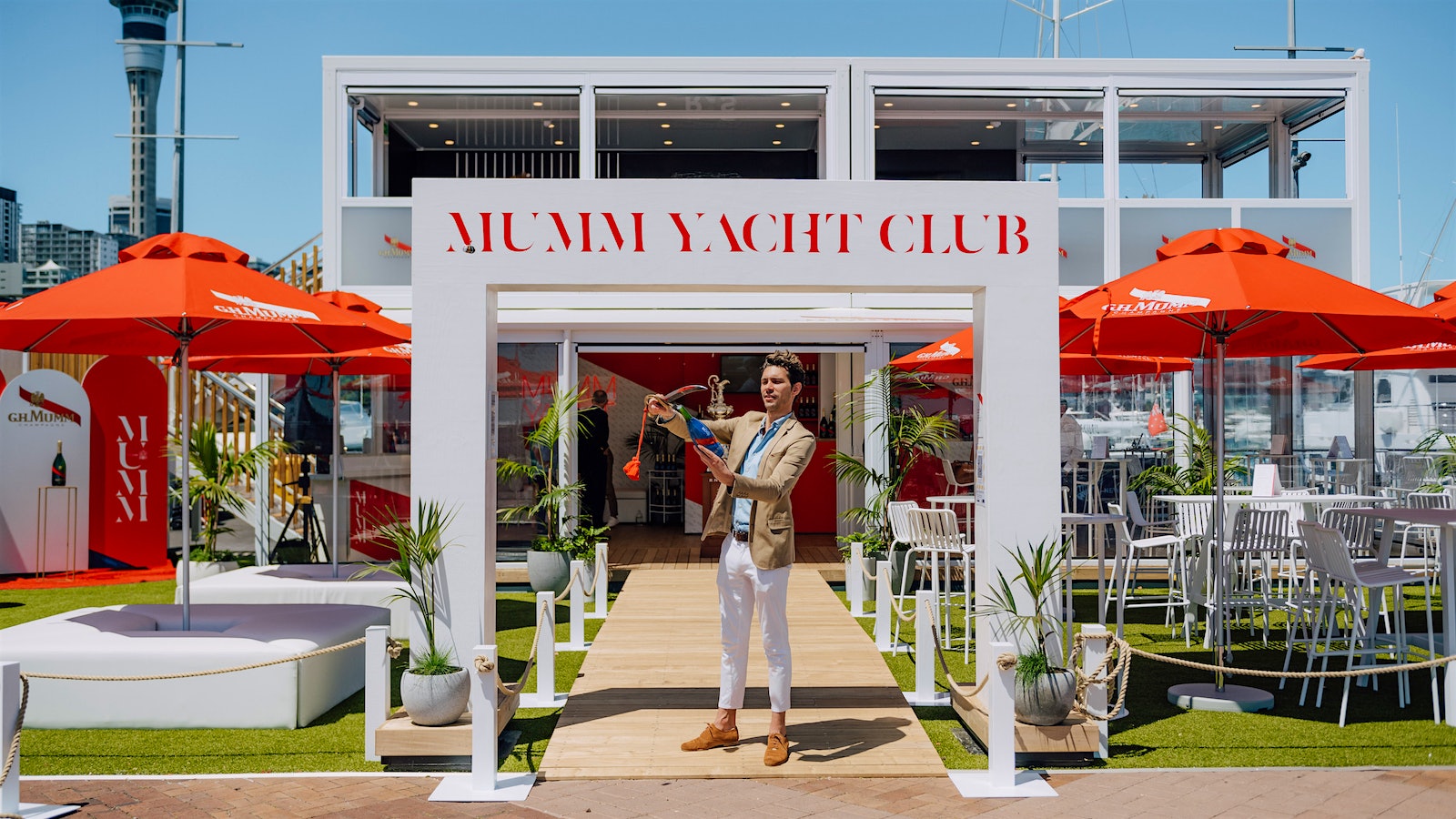 G.H. Mumm's Yacht Club venue served at the 36th America's Cup sailing race